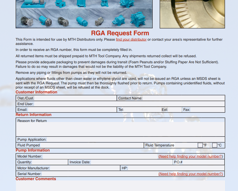Return Goods Authorization Form