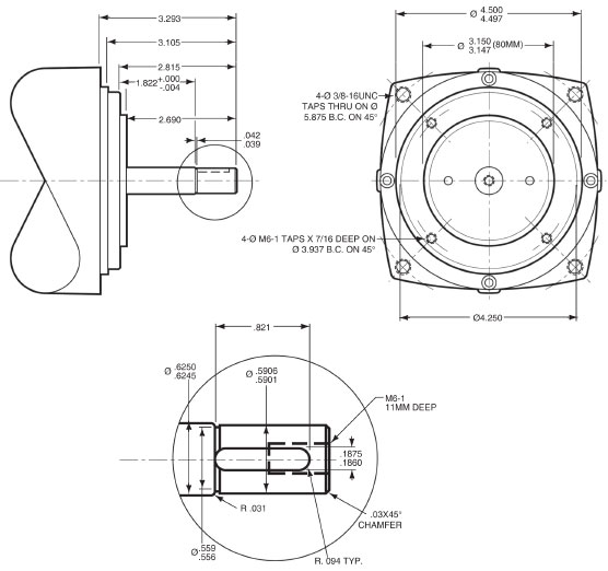 MTH Pumps D3 Motor Dimensions